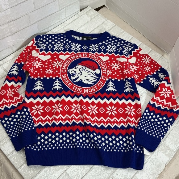 Other - Festive Blue and Red Christmas Sweater